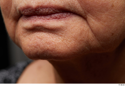and more Face Mouth Cheek Skin Woman Chubby Wrinkles Studio photo references